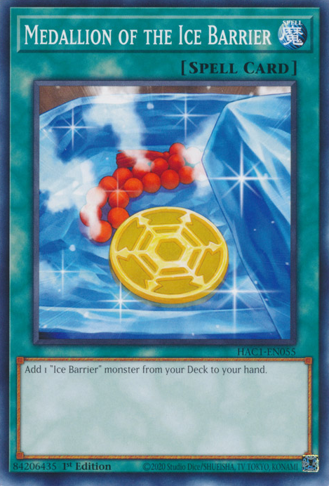 Medallion of the Ice Barrier [HAC1-EN055] Common | Jomio and Rueliete's Cards and Comics