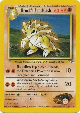 Brock's Sandslash (23/132) [Gym Heroes Unlimited] | Jomio and Rueliete's Cards and Comics
