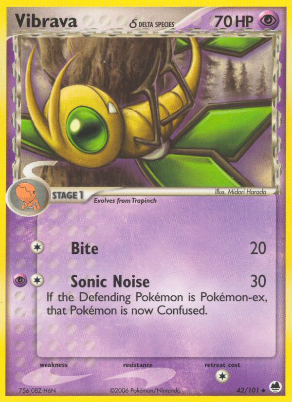 Vibrava (42/101) (Delta Species) [EX: Dragon Frontiers] | Jomio and Rueliete's Cards and Comics
