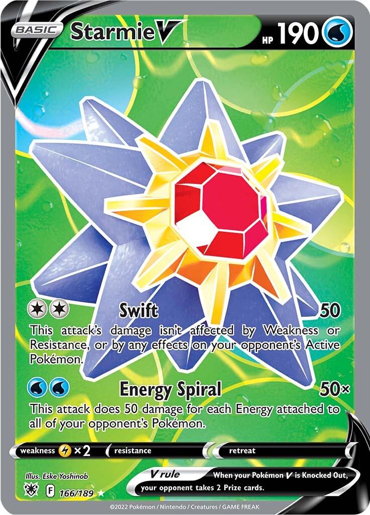 Starmie V (166/189) [Sword & Shield: Astral Radiance] | Jomio and Rueliete's Cards and Comics