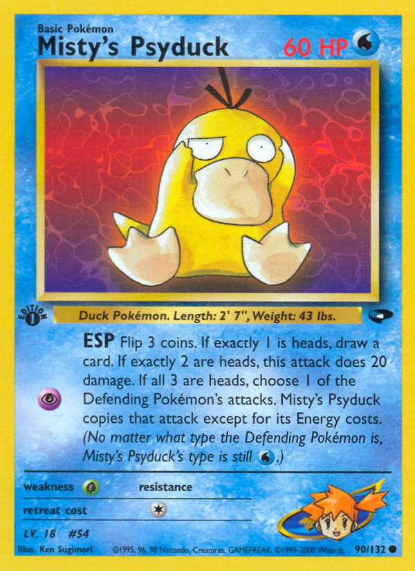 Misty's Psyduck (90/132) [Gym Challenge 1st Edition] | Jomio and Rueliete's Cards and Comics