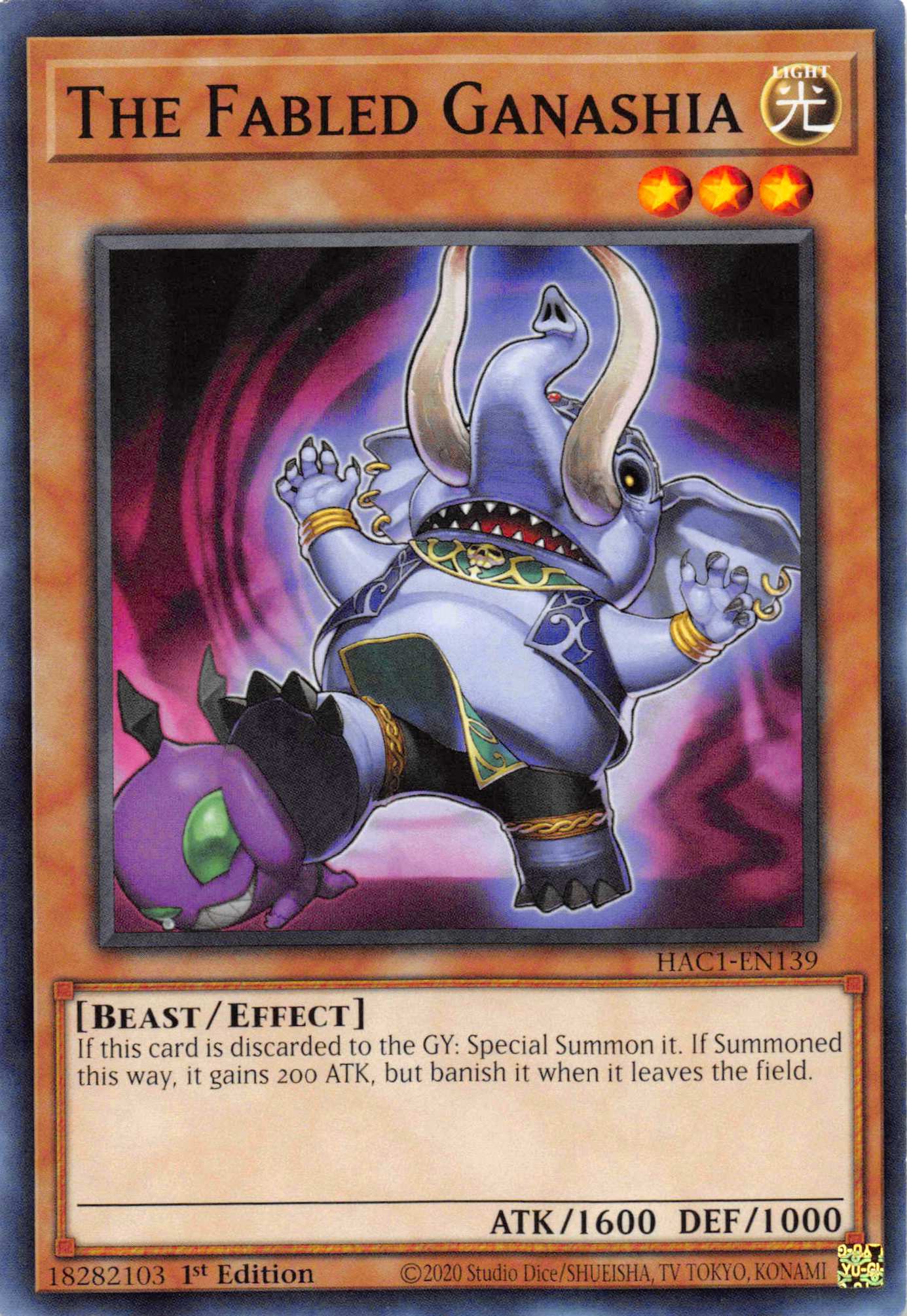 The Fabled Ganashia [HAC1-EN139] Common | Jomio and Rueliete's Cards and Comics