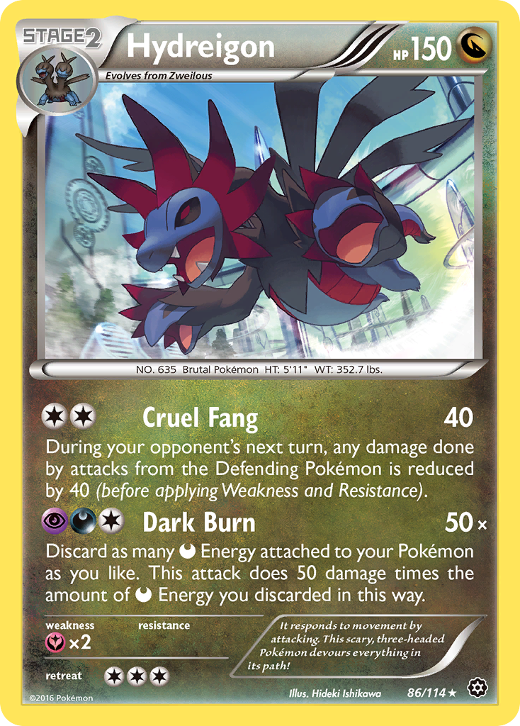 Hydreigon (86/114) [XY: Steam Siege] | Jomio and Rueliete's Cards and Comics