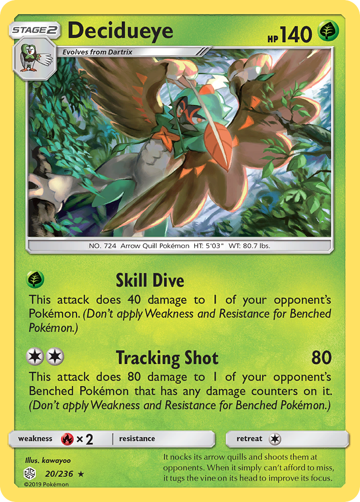 Decidueye (20/236) [Sun & Moon: Cosmic Eclipse] | Jomio and Rueliete's Cards and Comics