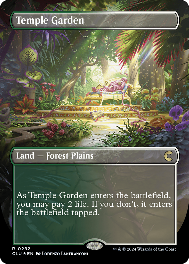 Temple Garden (Borderless) [Ravnica: Clue Edition] | Jomio and Rueliete's Cards and Comics