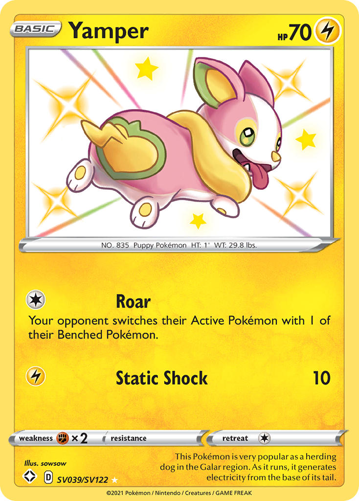 Yamper (SV039/SV122) [Sword & Shield: Shining Fates] | Jomio and Rueliete's Cards and Comics