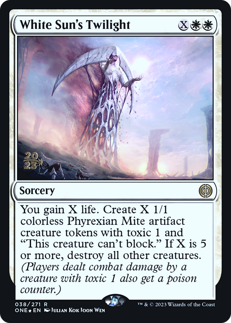 White Sun's Twilight [Phyrexia: All Will Be One Prerelease Promos] | Jomio and Rueliete's Cards and Comics