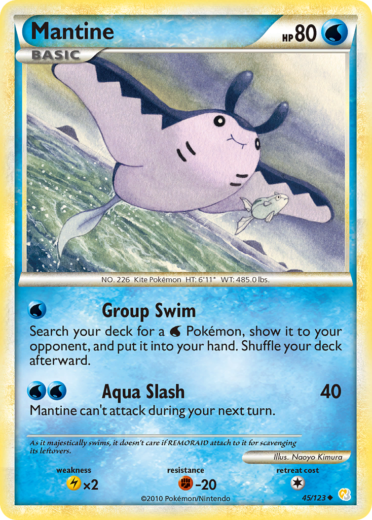 Mantine (45/123) [HeartGold & SoulSilver: Base Set] | Jomio and Rueliete's Cards and Comics