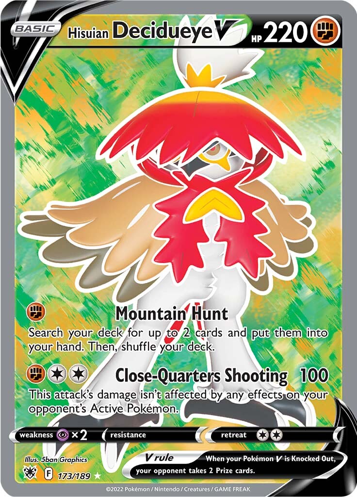 Hisuian Decidueye V (173/189) [Sword & Shield: Astral Radiance] | Jomio and Rueliete's Cards and Comics
