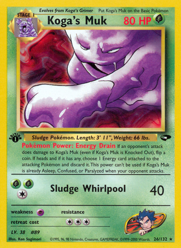 Koga's Muk (26/132) [Gym Challenge 1st Edition] | Jomio and Rueliete's Cards and Comics