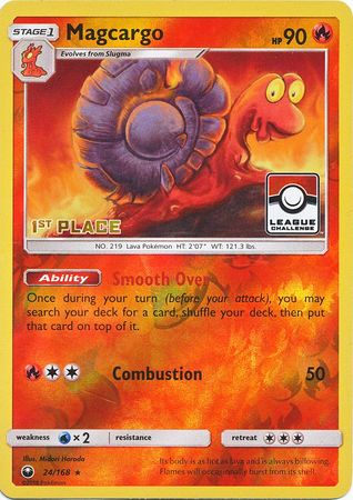 Magcargo (24/168) (League Promo 1st Place) [Sun & Moon: Celestial Storm] | Jomio and Rueliete's Cards and Comics