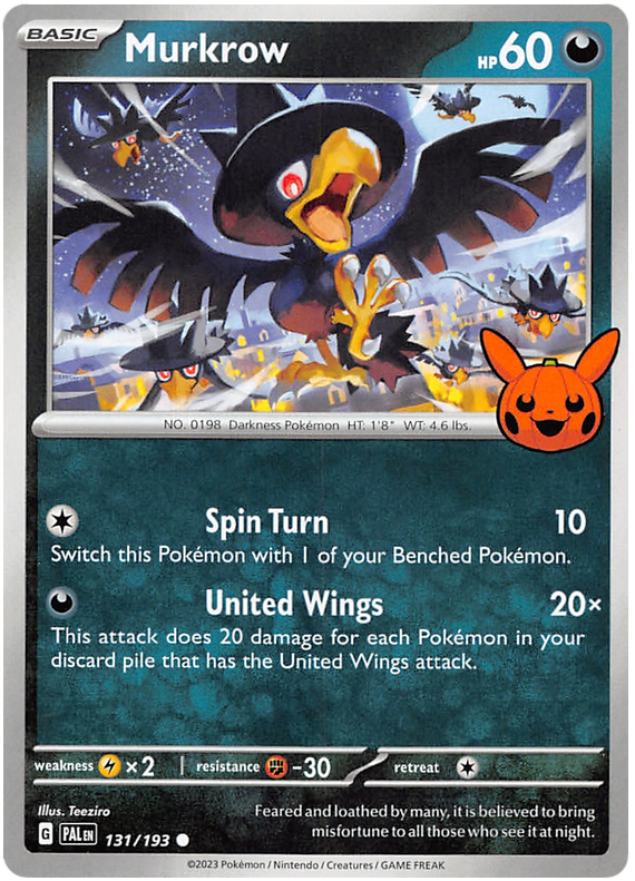 Murkrow (131/193) [Trick or Trade 2023] | Jomio and Rueliete's Cards and Comics