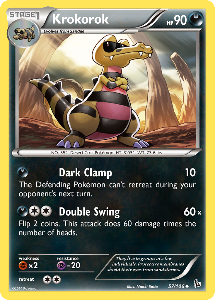 Krokorok (57/106) [XY: Flashfire] | Jomio and Rueliete's Cards and Comics