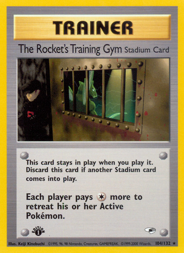 The Rocket's Training Gym (104/132) [Gym Heroes 1st Edition] | Jomio and Rueliete's Cards and Comics