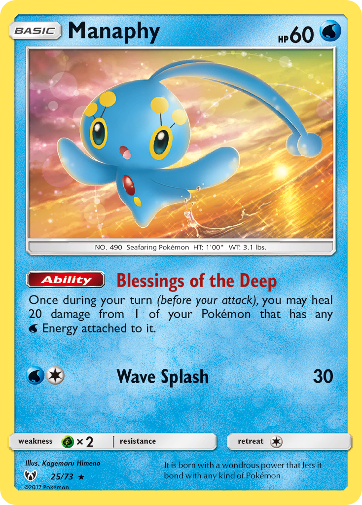 Manaphy (25/73) [Sun & Moon: Shining Legends] | Jomio and Rueliete's Cards and Comics