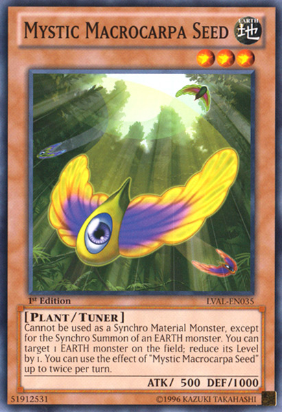 Mystic Macrocarpa Seed [LVAL-EN035] Common | Jomio and Rueliete's Cards and Comics