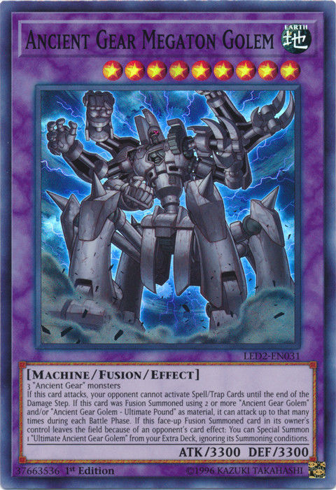 Ancient Gear Megaton Golem [LED2-EN031] Super Rare | Jomio and Rueliete's Cards and Comics