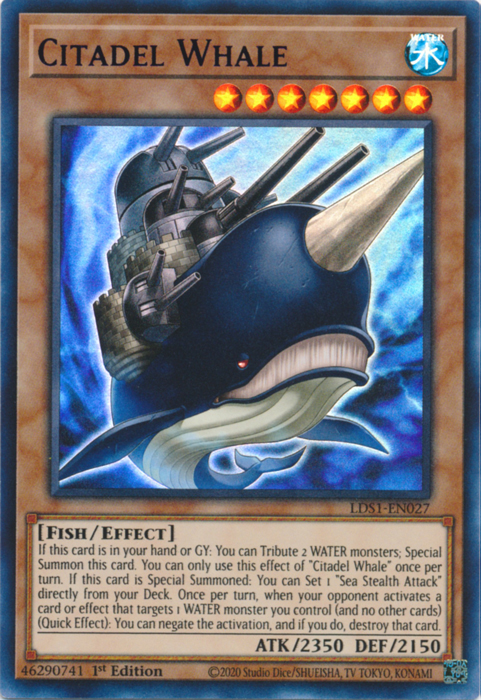 Citadel Whale (Blue) [LDS1-EN027] Ultra Rare | Jomio and Rueliete's Cards and Comics
