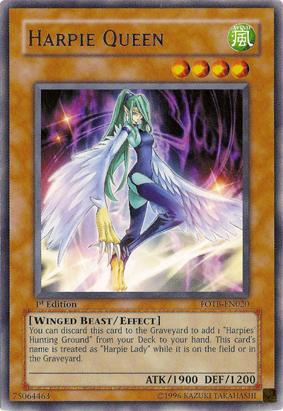 Harpie Queen [FOTB-EN020] Rare | Jomio and Rueliete's Cards and Comics