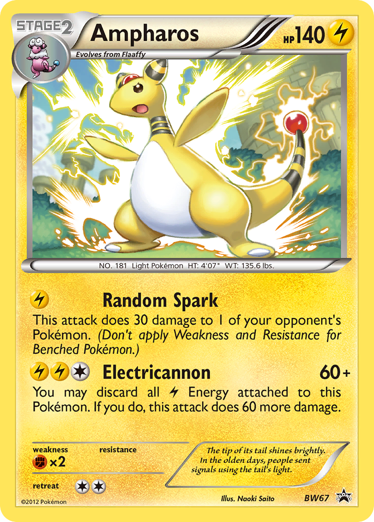 Ampharos (BW67) [Black & White: Black Star Promos] | Jomio and Rueliete's Cards and Comics