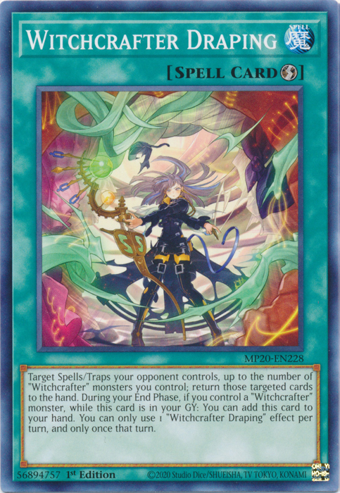Witchcrafter Draping [MP20-EN228] Common | Jomio and Rueliete's Cards and Comics