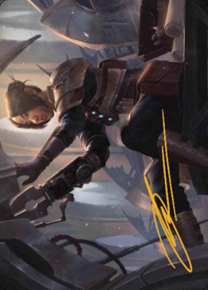 Thopter Mechanic Art Card (Gold-Stamped Signature) [The Brothers' War Art Series] | Jomio and Rueliete's Cards and Comics