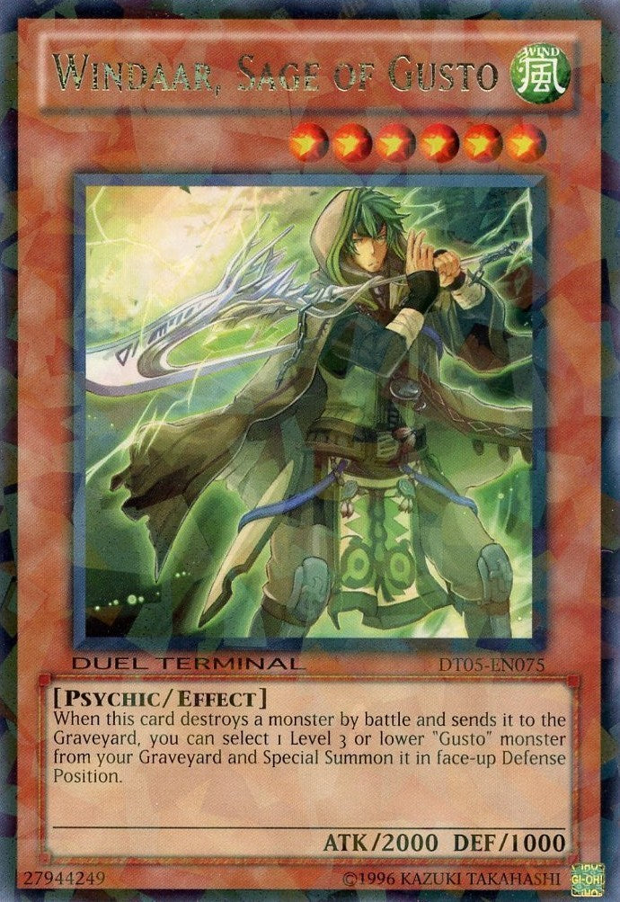 Windaar, Sage of Gusto [DT05-EN075] Rare | Jomio and Rueliete's Cards and Comics