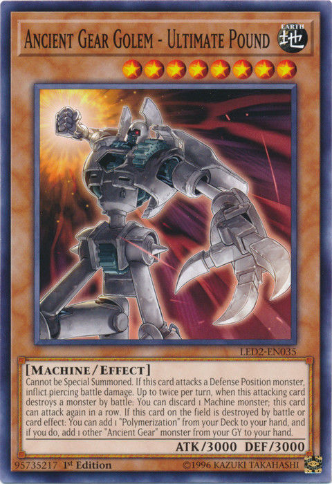 Ancient Gear Golem - Ultimate Pound [LED2-EN035] Common | Jomio and Rueliete's Cards and Comics