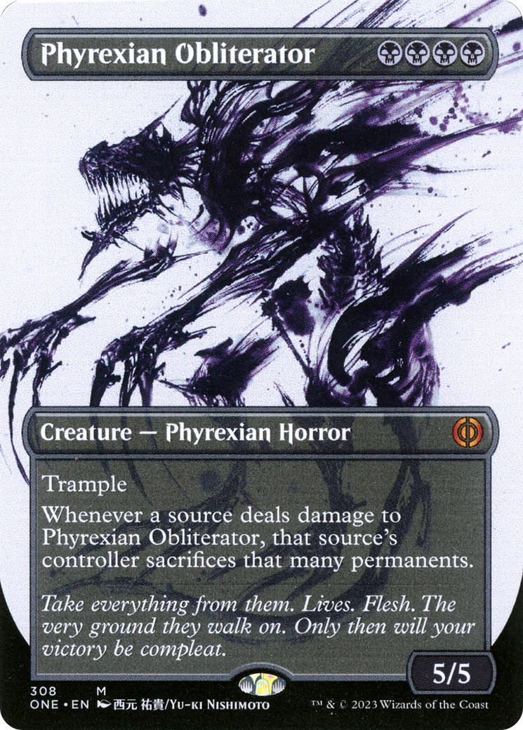 Phyrexian Obliterator (Borderless Ichor) [Phyrexia: All Will Be One] | Jomio and Rueliete's Cards and Comics