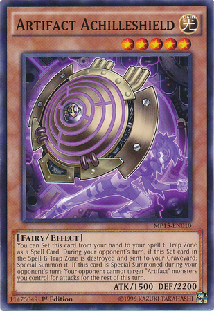 Artifact Achilleshield [MP15-EN010] Common | Jomio and Rueliete's Cards and Comics