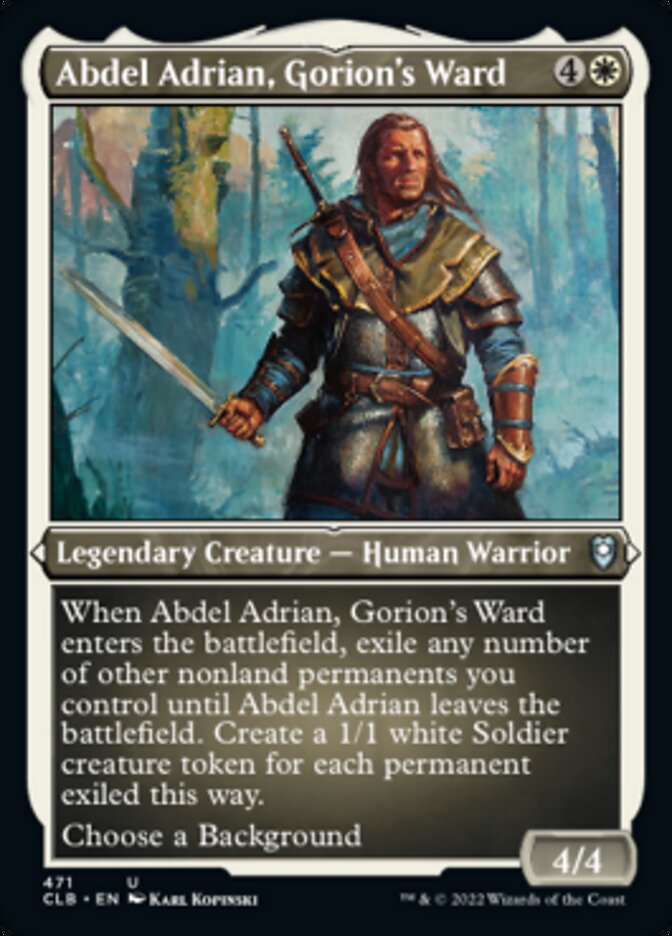 Abdel Adrian, Gorion's Ward (Foil Etched) [Commander Legends: Battle for Baldur's Gate] | Jomio and Rueliete's Cards and Comics
