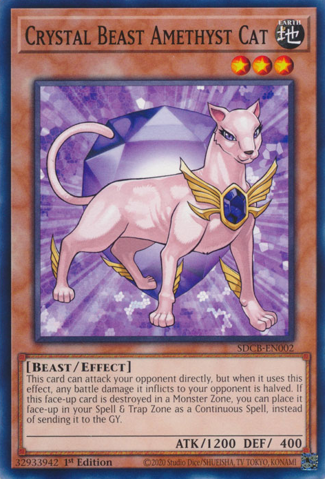 Crystal Beast Amethyst Cat [SDCB-EN002] Common | Jomio and Rueliete's Cards and Comics