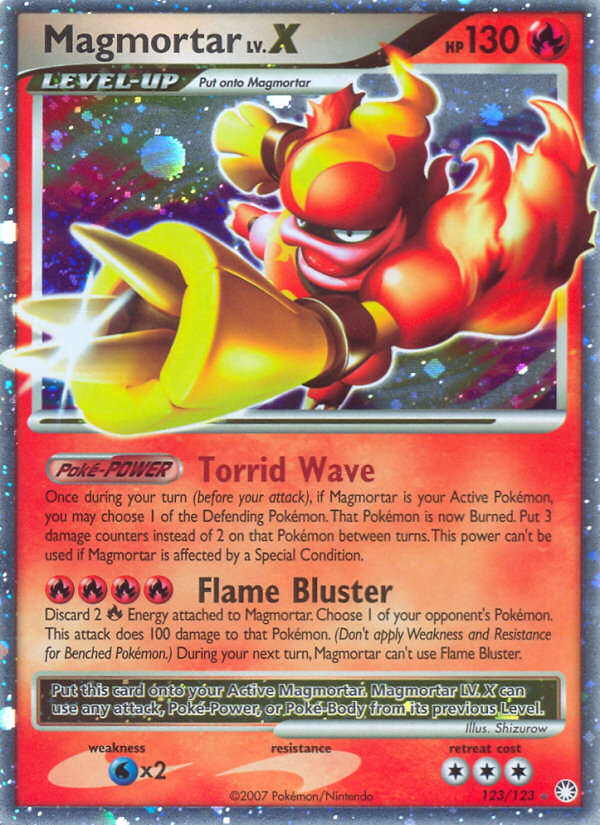 Magmortar LV.X (123/123) [Diamond & Pearl: Mysterious Treasures] | Jomio and Rueliete's Cards and Comics