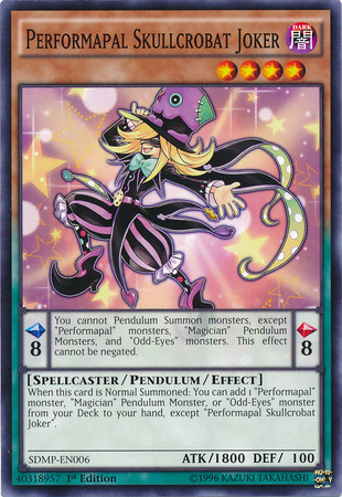 Performapal Skullcrobat Joker [SDMP-EN006] Common | Jomio and Rueliete's Cards and Comics