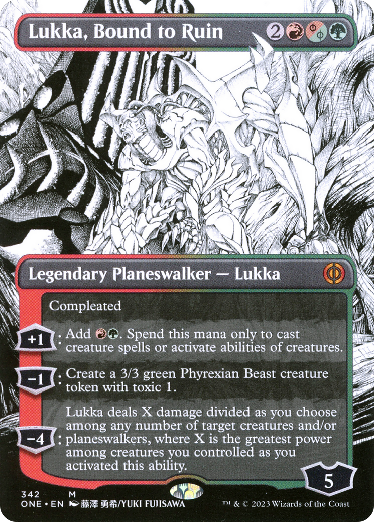 Lukka, Bound to Ruin (Borderless Manga) [Phyrexia: All Will Be One] | Jomio and Rueliete's Cards and Comics