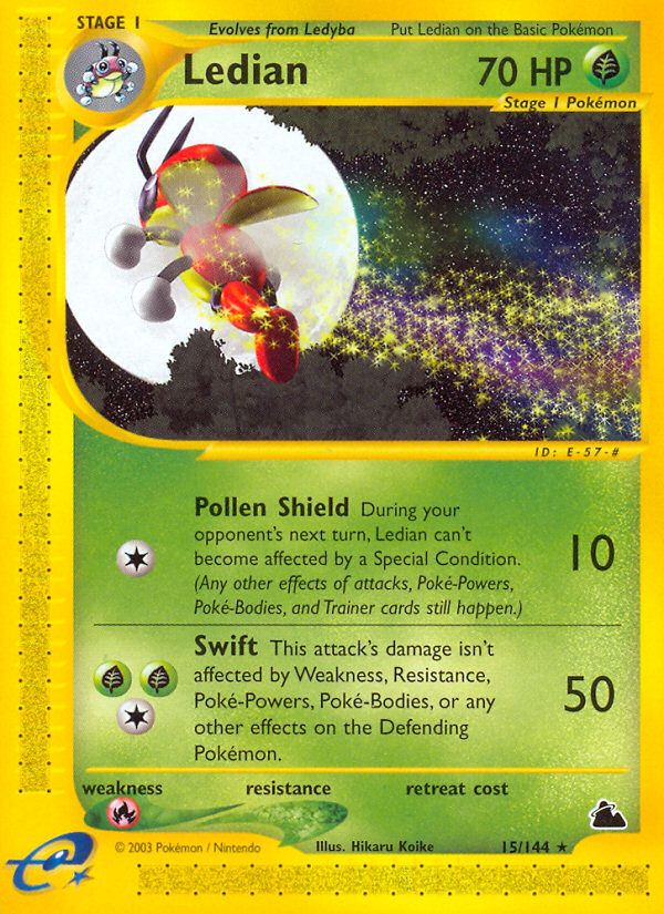 Ledian (15/144) [Skyridge] | Jomio and Rueliete's Cards and Comics