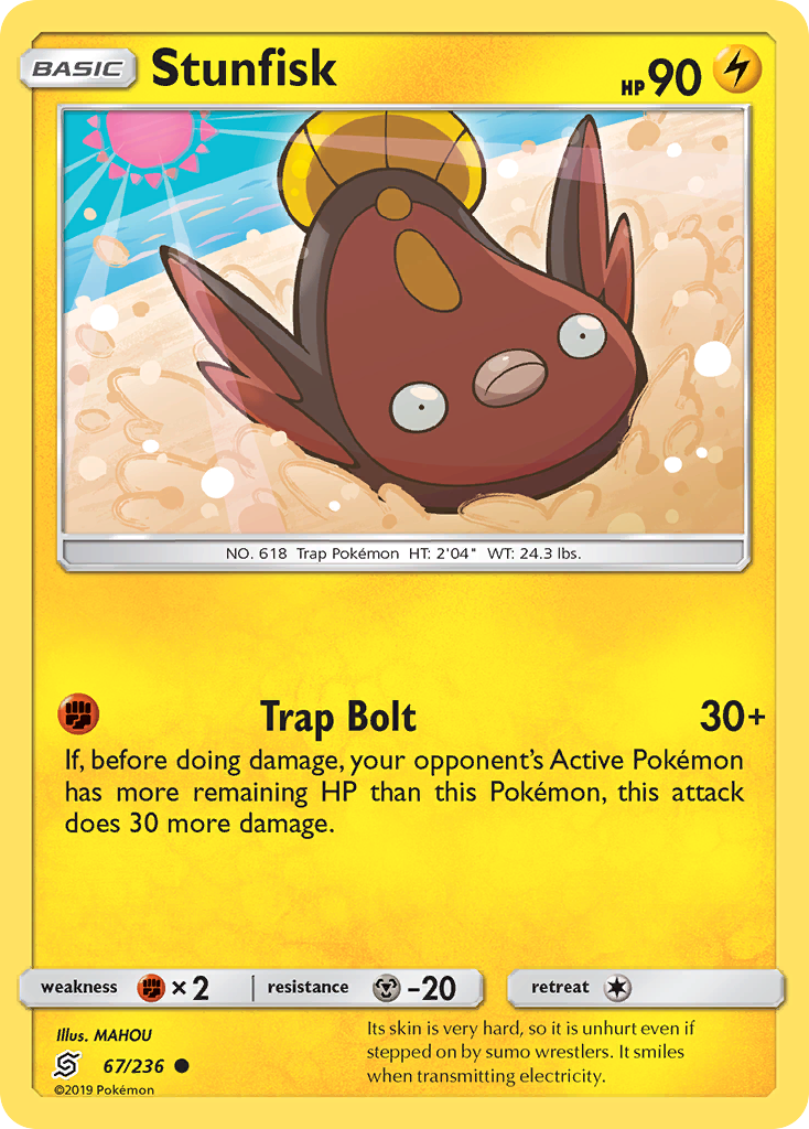 Stunfisk (67/236) [Sun & Moon: Unified Minds] | Jomio and Rueliete's Cards and Comics