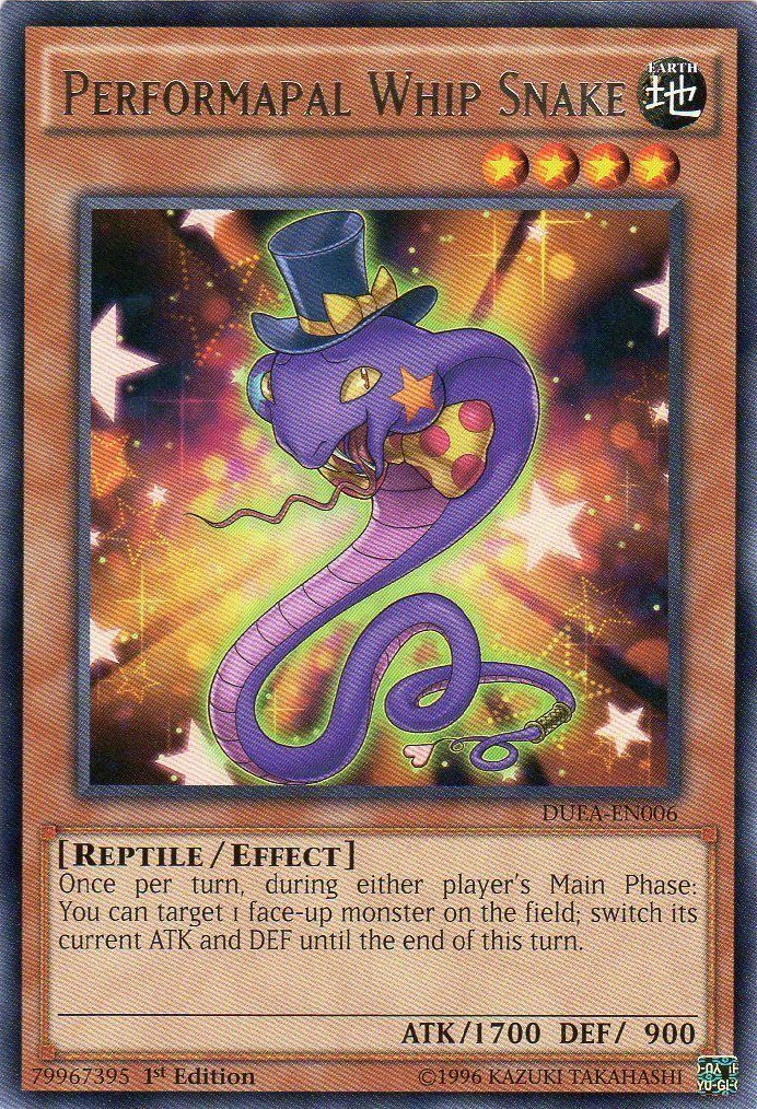 Performapal Whip Snake [DUEA-EN006] Rare | Jomio and Rueliete's Cards and Comics