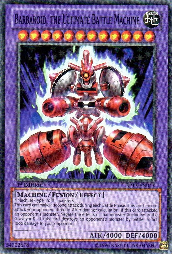 Barbaroid, the Ultimate Battle Machine [SP13-EN045] Starfoil Rare | Jomio and Rueliete's Cards and Comics