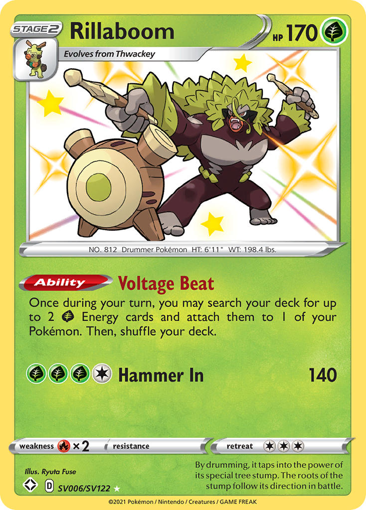 Rillaboom (SV006/SV122) [Sword & Shield: Shining Fates] | Jomio and Rueliete's Cards and Comics