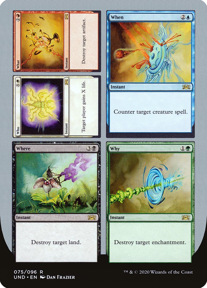 Who // What // When // Where // Why [Unsanctioned] | Jomio and Rueliete's Cards and Comics