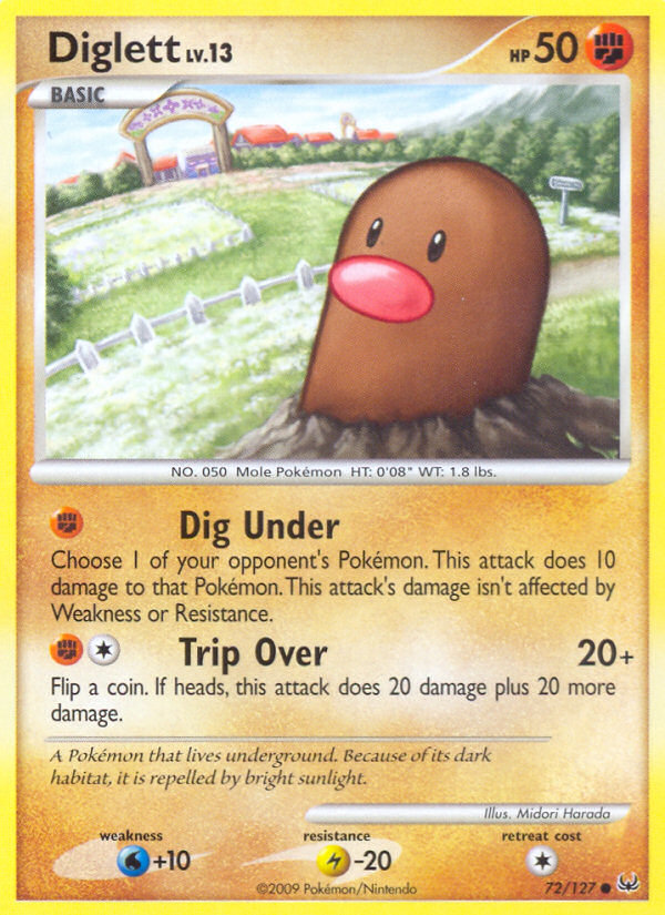 Diglett (72/127) [Platinum: Base Set] | Jomio and Rueliete's Cards and Comics