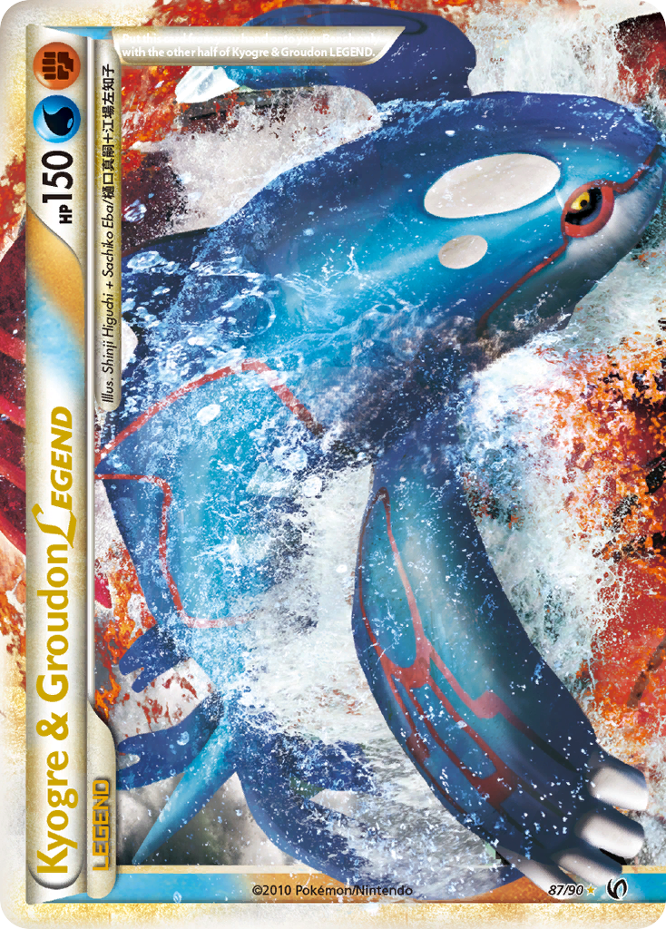 Kyogre & Groudon LEGEND (87/90) [HeartGold & SoulSilver: Undaunted] | Jomio and Rueliete's Cards and Comics