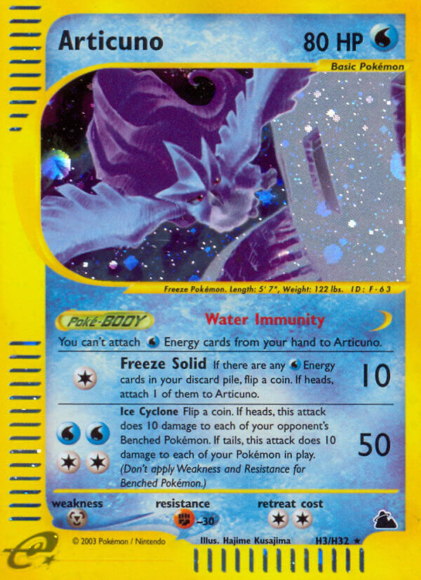 Articuno (H3/H32) [Skyridge] | Jomio and Rueliete's Cards and Comics