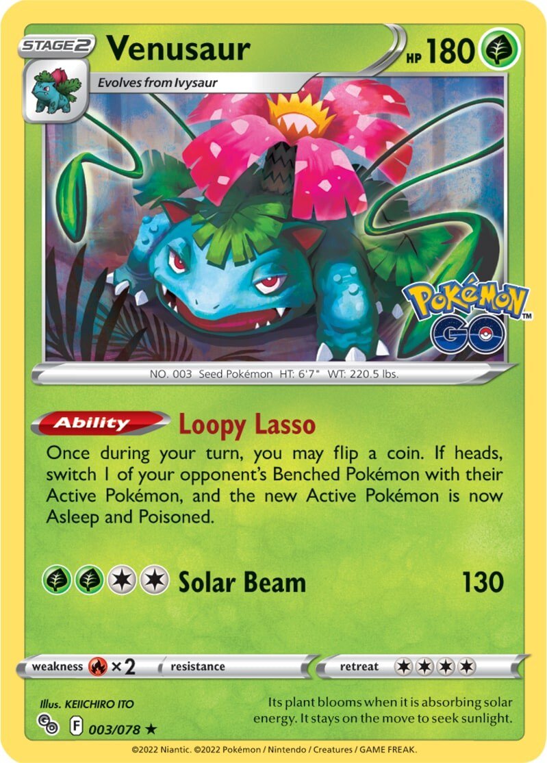 Venusaur (003/078) [Pokémon GO] | Jomio and Rueliete's Cards and Comics