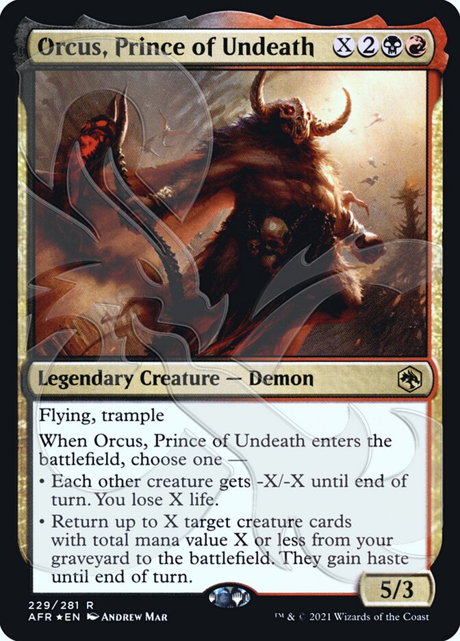 Orcus, Prince of Undeath (Ampersand Promo) [Dungeons & Dragons: Adventures in the Forgotten Realms Promos] | Jomio and Rueliete's Cards and Comics