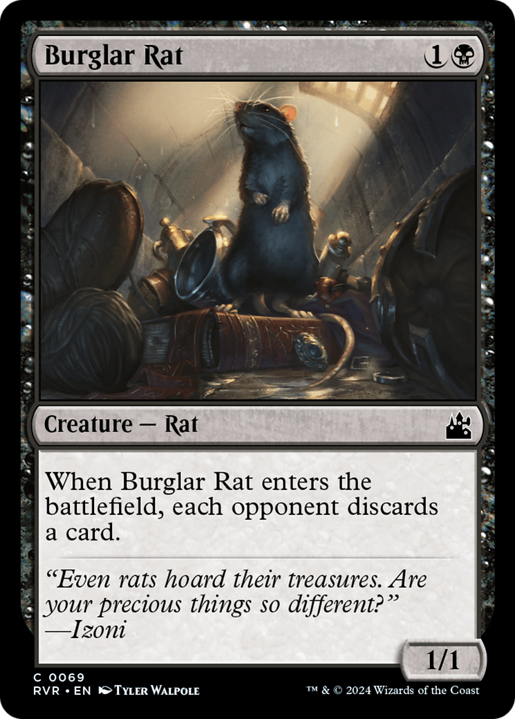 Burglar Rat [Ravnica Remastered] | Jomio and Rueliete's Cards and Comics