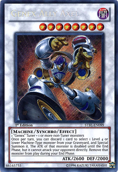 Genex Ally Axel [STBL-EN099] Secret Rare | Jomio and Rueliete's Cards and Comics