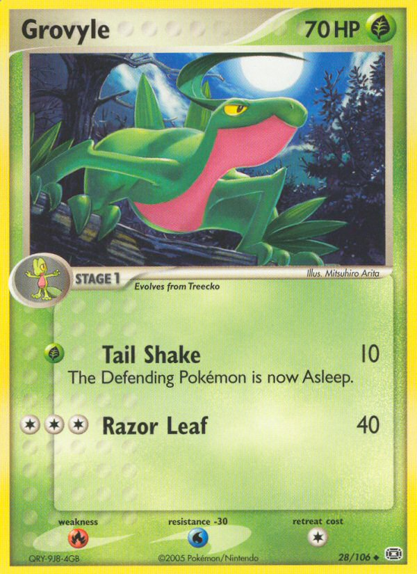 Grovyle (28/106) [EX: Emerald] | Jomio and Rueliete's Cards and Comics