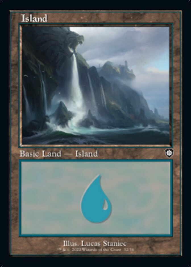 Island (032) (Retro) [The Brothers' War Commander] | Jomio and Rueliete's Cards and Comics
